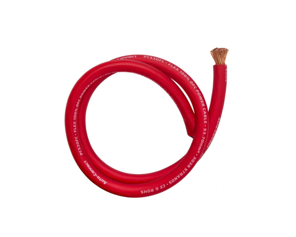 Auto-Connect Power Cable OFC Flex 53mm2 Red 20m - Universele Kabels & Connectoren - artikel 720PC53OFCR - afbeelding 4