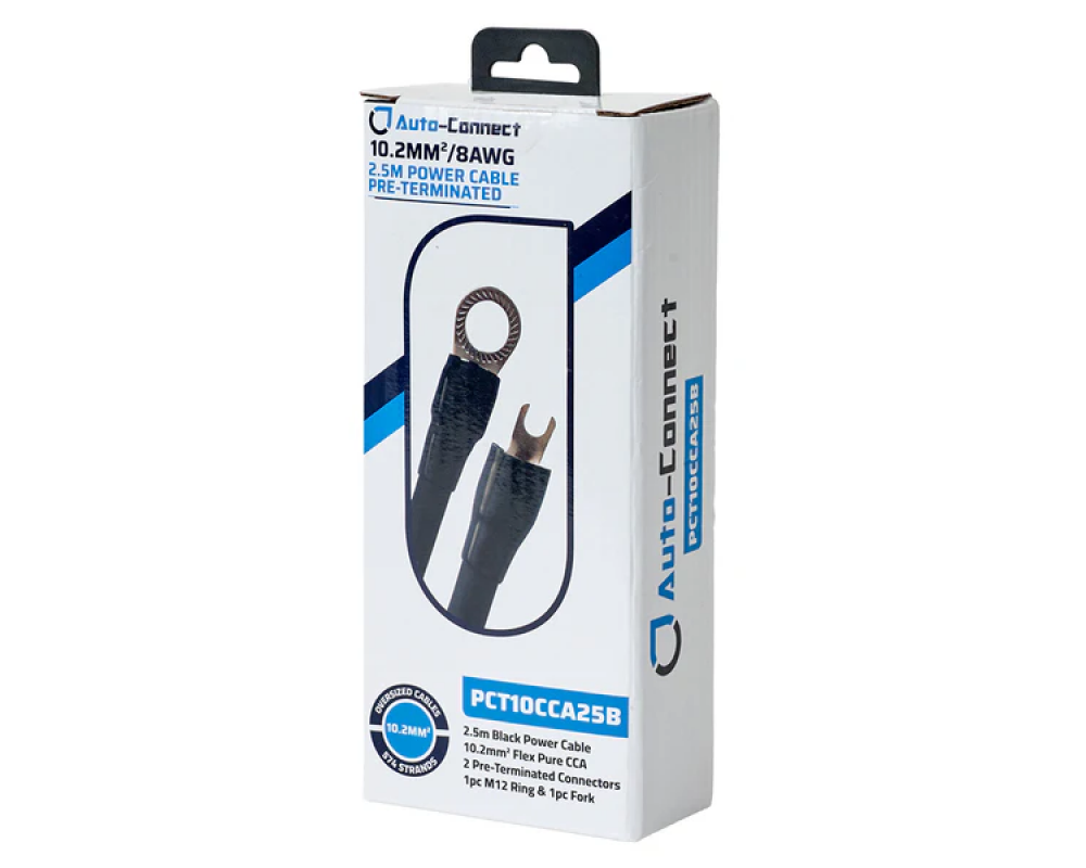 Auto-Connect Power cable CCA 10mm2 Term. 2.5M black afbeelding 4