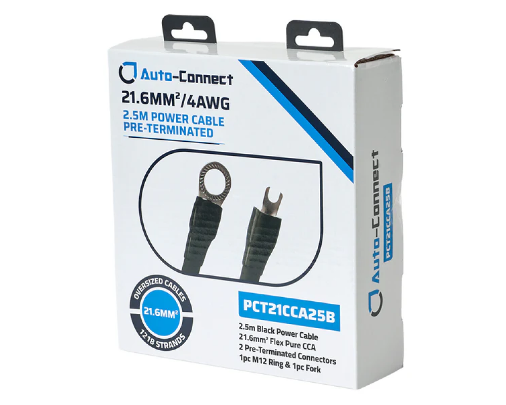 Auto-Connect Power cable CCA 21mm2 Term. 2.5M black afbeelding 6