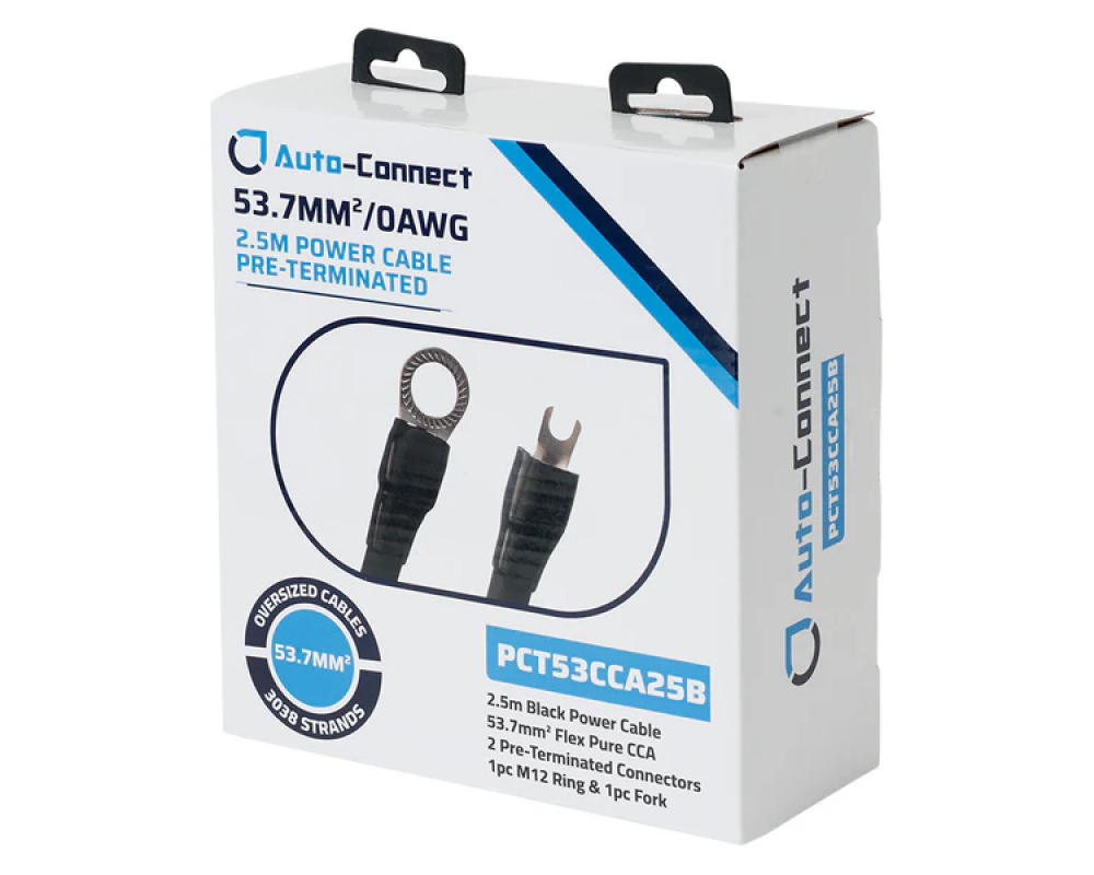 Auto-Connect Power cable CCA 53mm2 Term. 2.5M black afbeelding 4