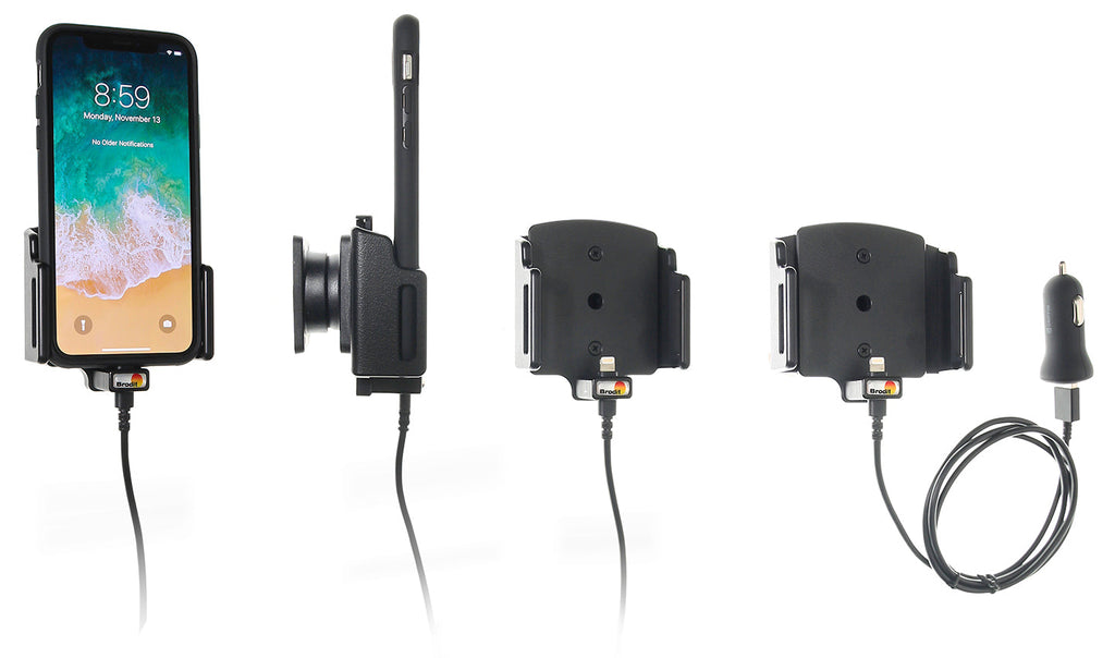 Active holder with USB-cable and cig-plug adapter 721013