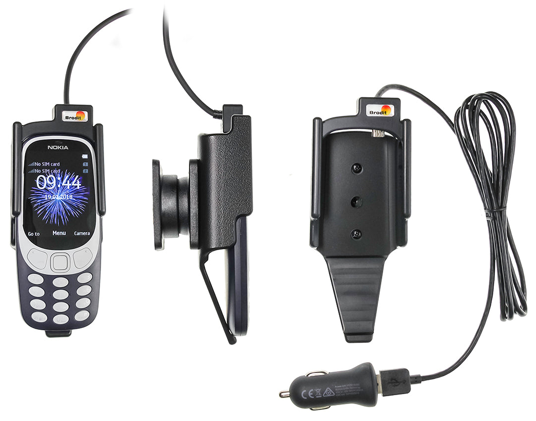 Active holder with USB-cable and cig-plug adapter 721026