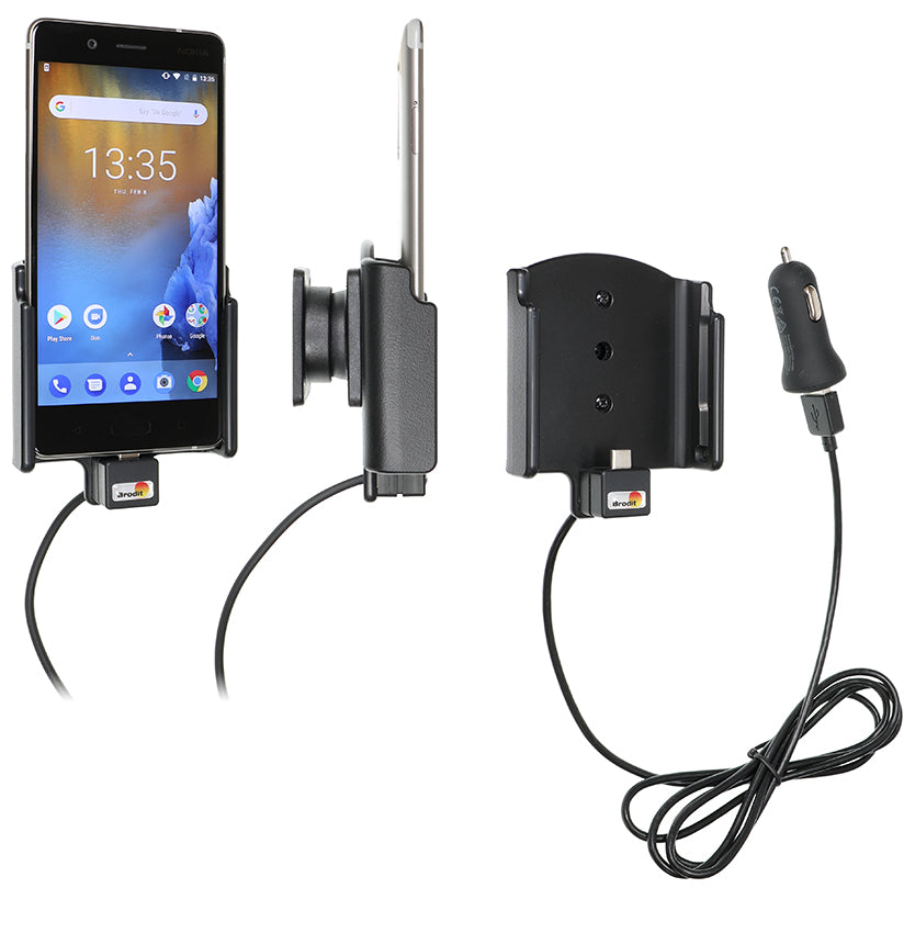 Active holder with USB-cable and cig-plug adapter 721030