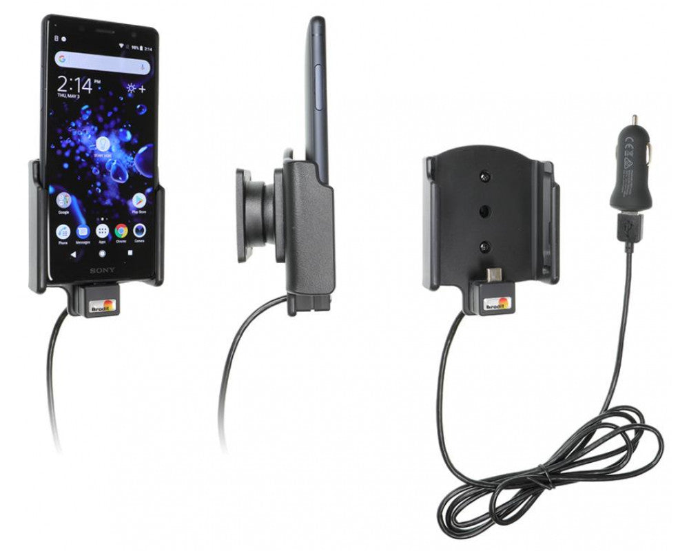 Brodit - Sony Xperia XZ2 Compact Actieve houder met 12V USB plug - Telefoon- & Tablethouder - artikel 721052 - afbeelding 3