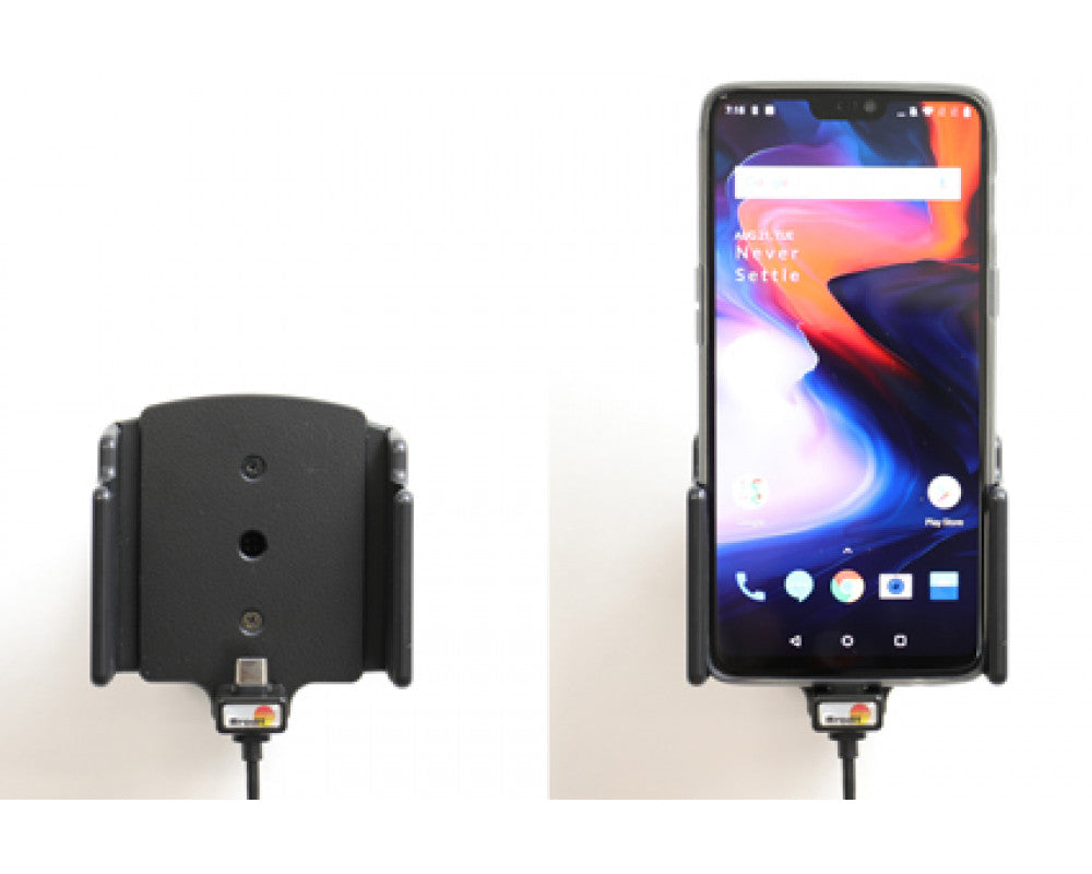 Brodit - OnePlus 6/6T/7 Actieve houder met 12V USB plug (met skin)) - Telefoon- & Tablethouder - artikel 721063 - afbeelding