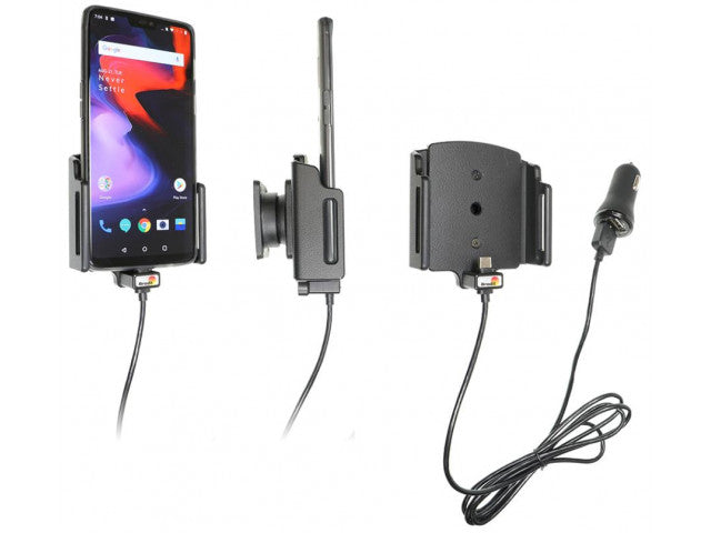 Brodit - OnePlus 6/6T/7 Actieve houder met 12V USB plug (met skin)) - Telefoon- & Tablethouder - artikel 721063 - afbeelding