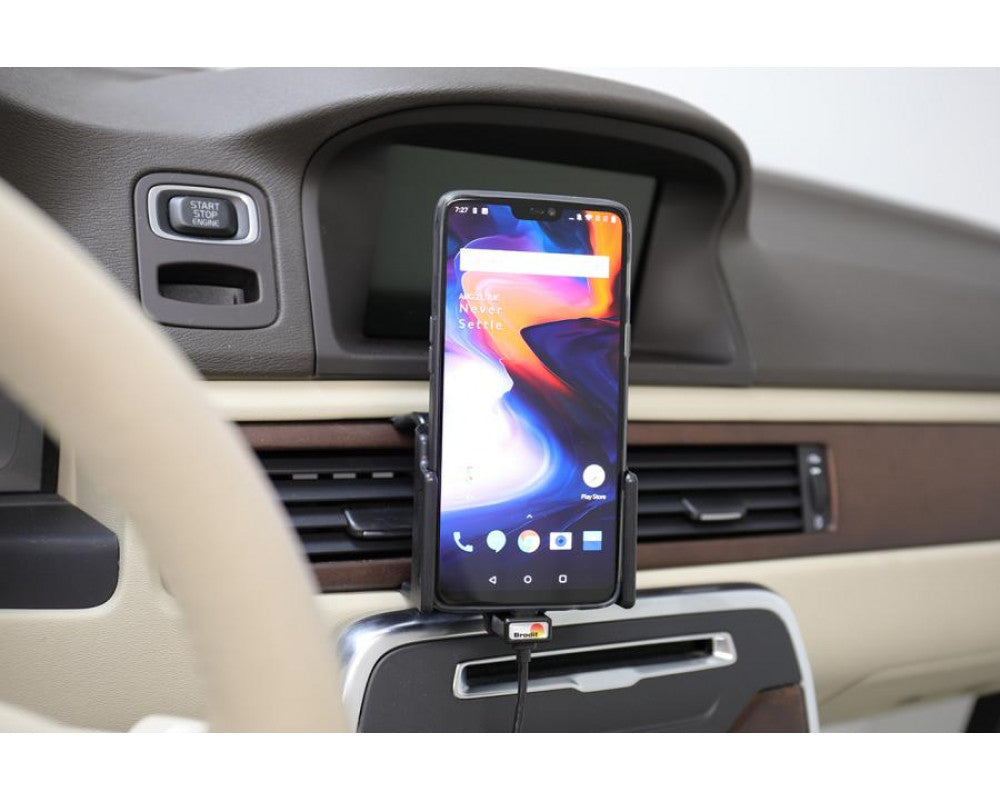 Brodit - OnePlus 6/6T/7 Actieve houder met 12V USB plug (met skin)) - Telefoon- & Tablethouder - artikel 721063 - afbeelding