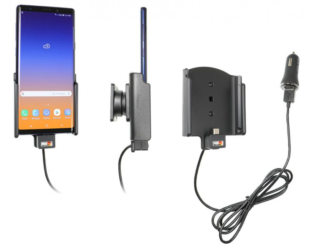 Brodit - Samsung Galaxy Note 9 houder met 12V USB plug - Telefoon- & Tablethouder - artikel 721069