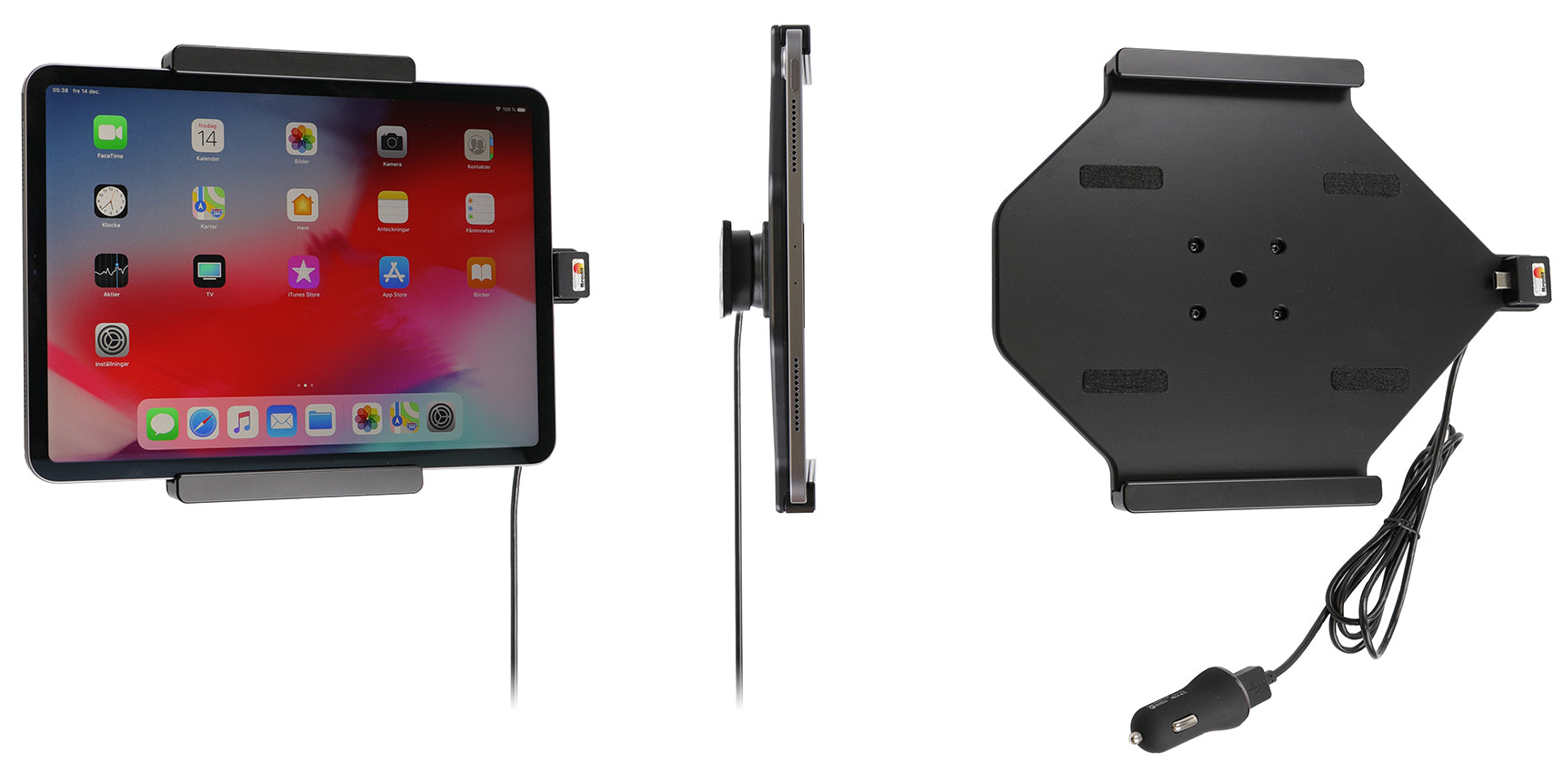 Active holder with USB-cable and cig-plug adapter 721094