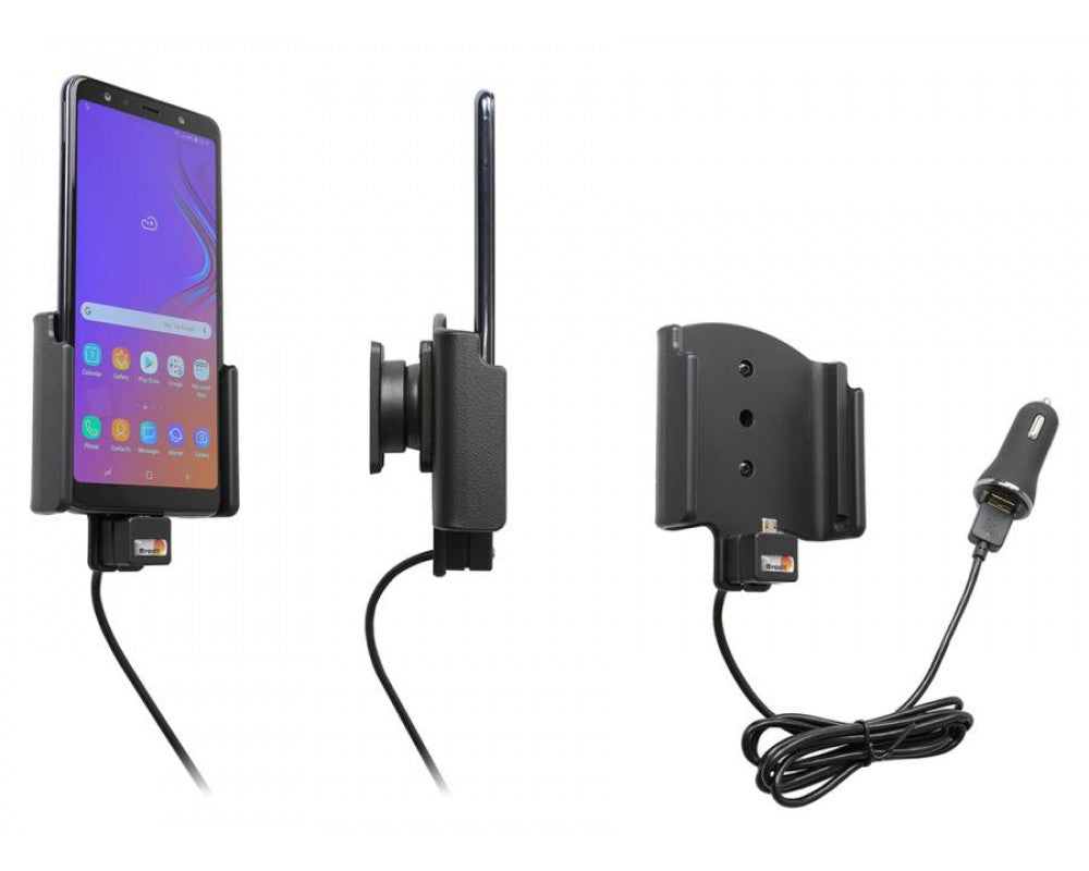Brodit - Samsung Galaxy A7 (2018) Actieve houder met 12V USB plug - Telefoon- & Tablethouder - artikel 721098
