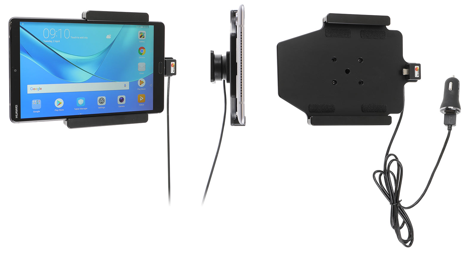 Active holder with USB-cable and cig-plug adapter 721114