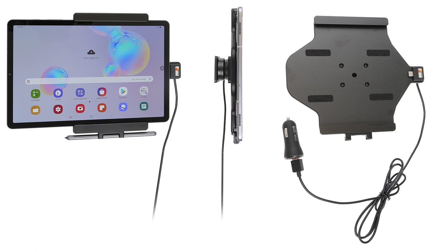 Active holder with USB-cable and cig-plug adapter 721166