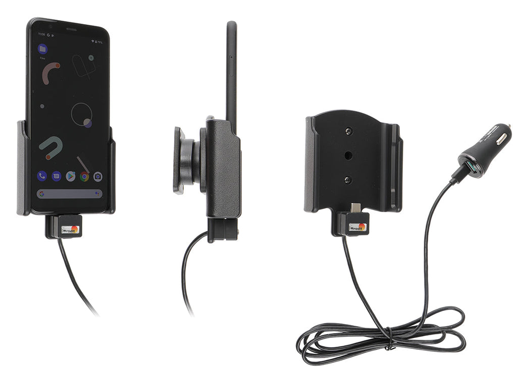 Active holder with USB-cable and cig-plug adapter 721176