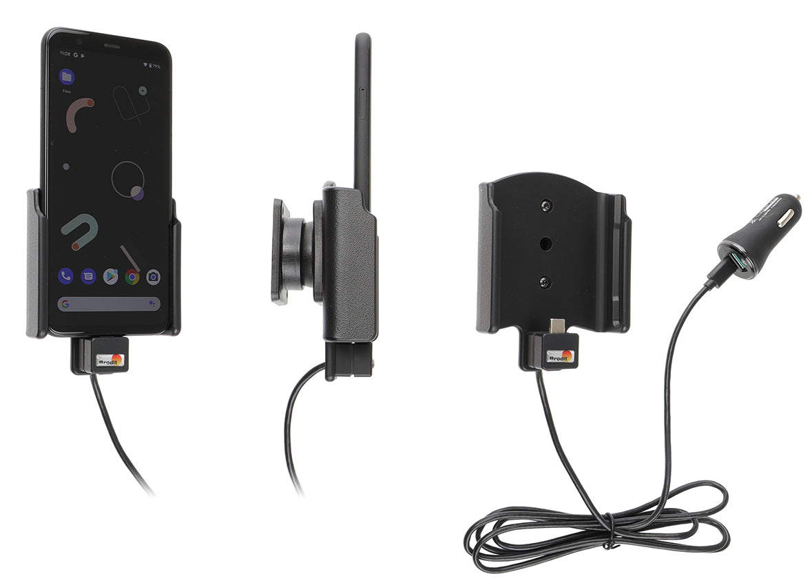 Active holder with USB-cable and cig-plug adapter 721176