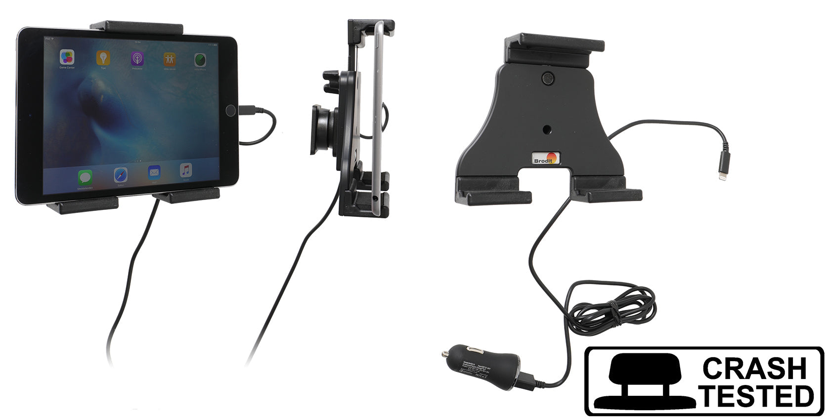 Active holder with USB-cable and cig-plug adapter 721187