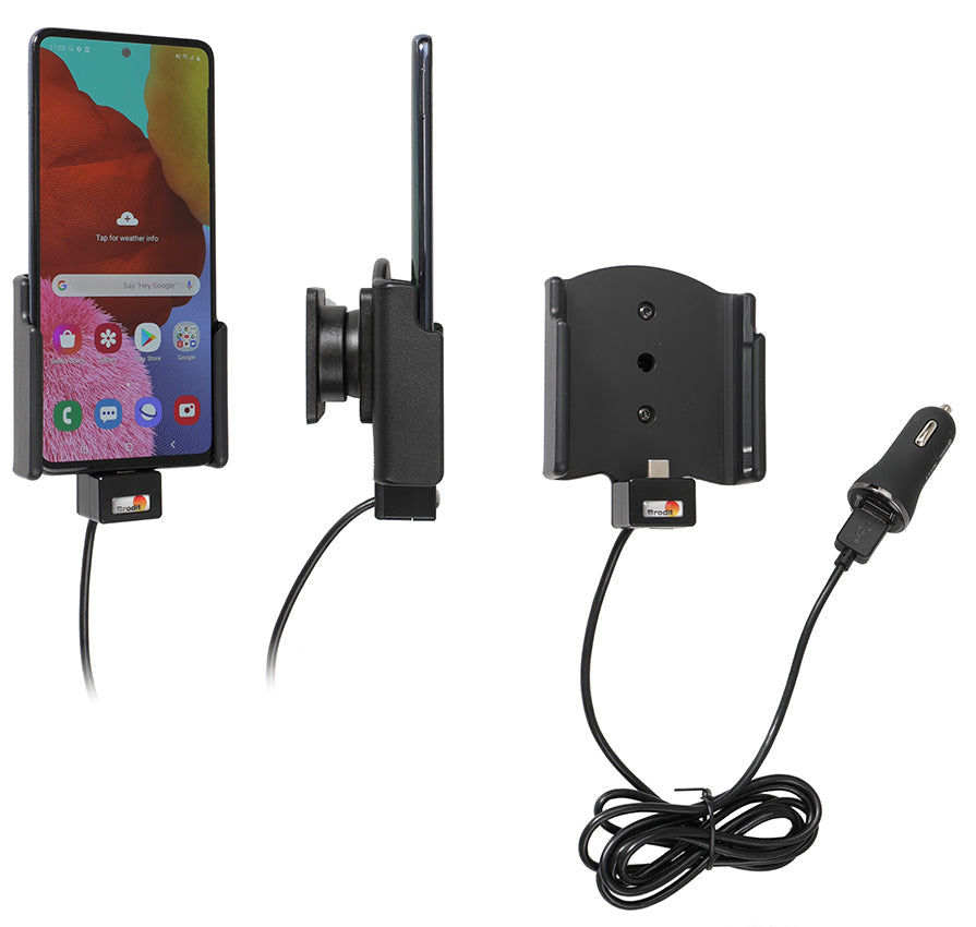 Active holder with USB-cable and cig-plug adapter 721206