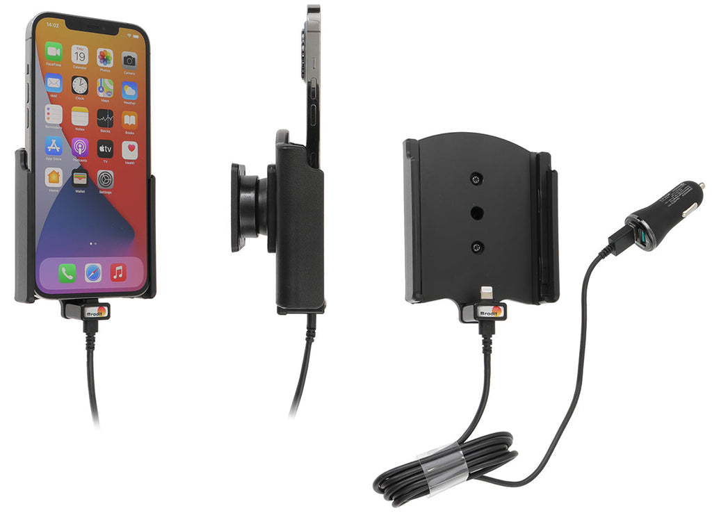 Active holder with USB-cable and cig-plug adapter 721236