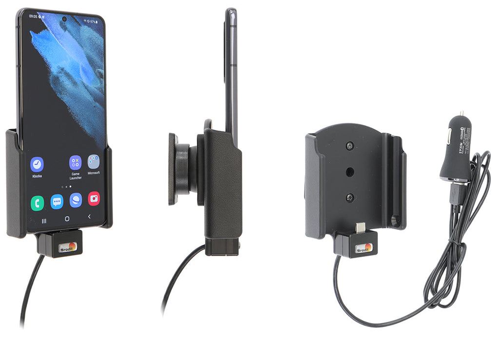 Active holder with USB-cable and cig-plug adapter 721244