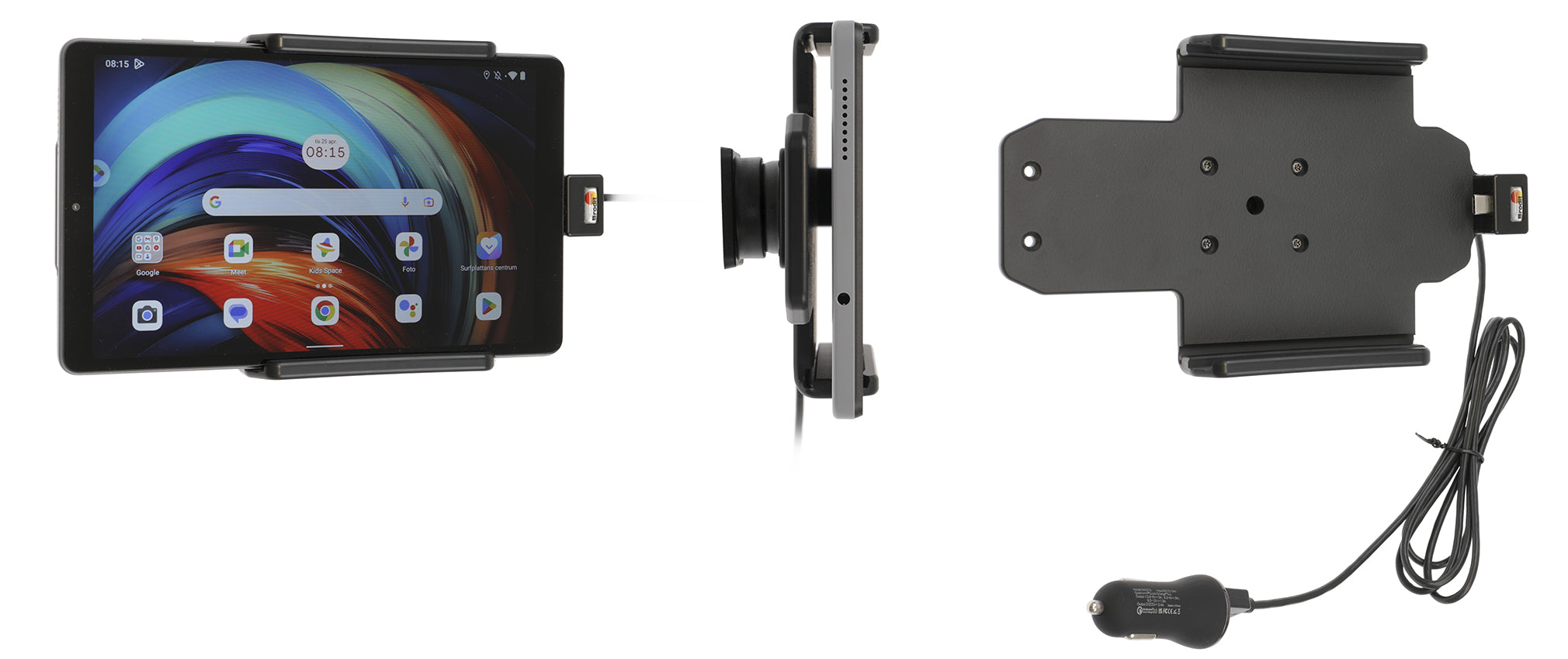Active holder with USB-cable and cig-plug adapter 721349