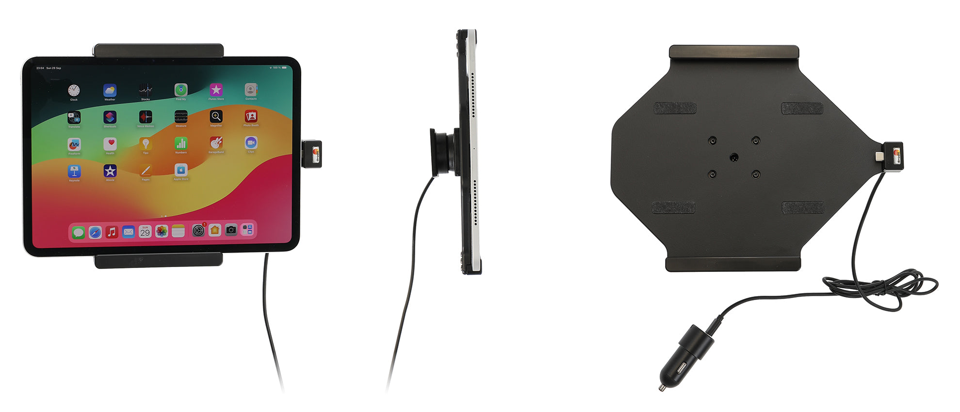 Active holder with USB-cable and cig-plug adapter 721409