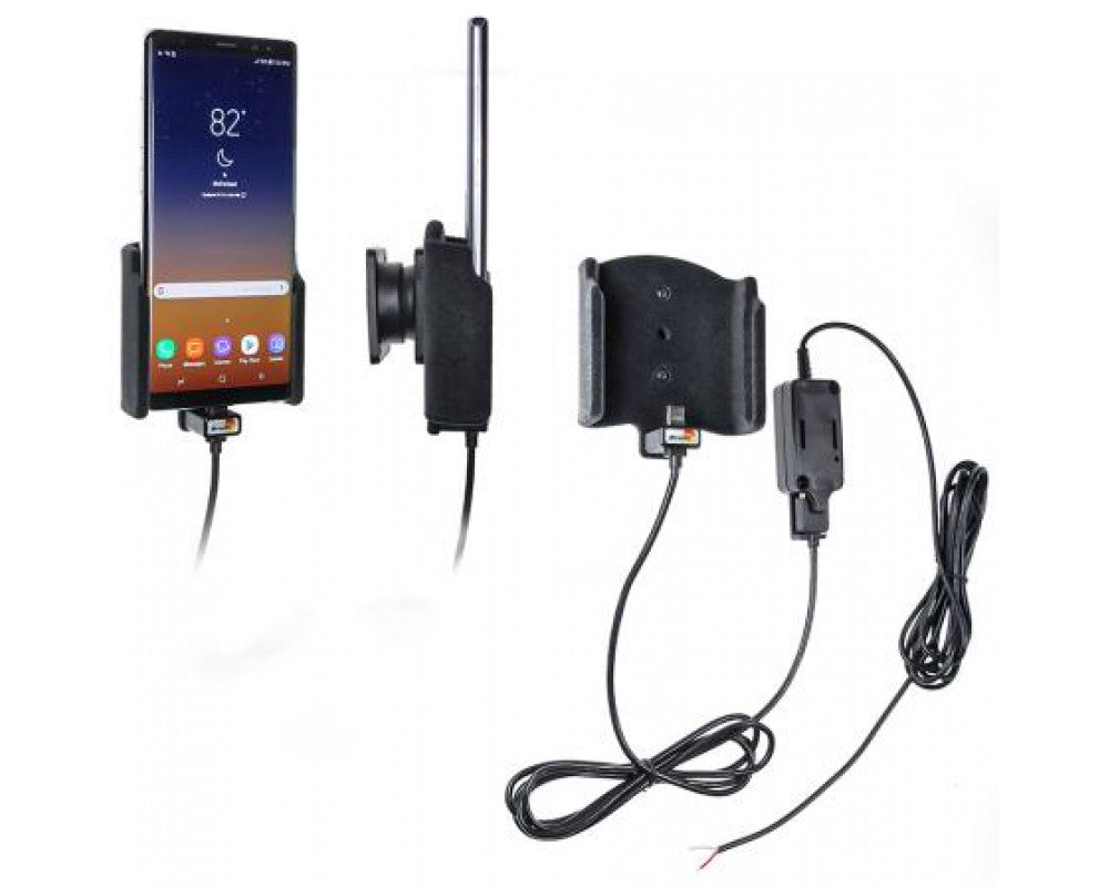 Brodit - Samsung Galaxy Note 8 Actieve houder met vaste voeding (Gestoffeerd) - Telefoon- & Tablethouder - artikel 727005 - a