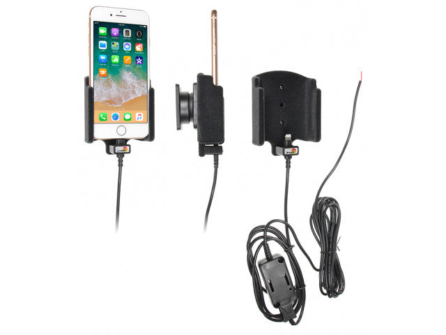 Brodit - Apple iPhone 8 Actieve houder met vaste voeding (Gestoffeerd) - Telefoon- & Tablethouder - artikel 727009 - afbeeldi
