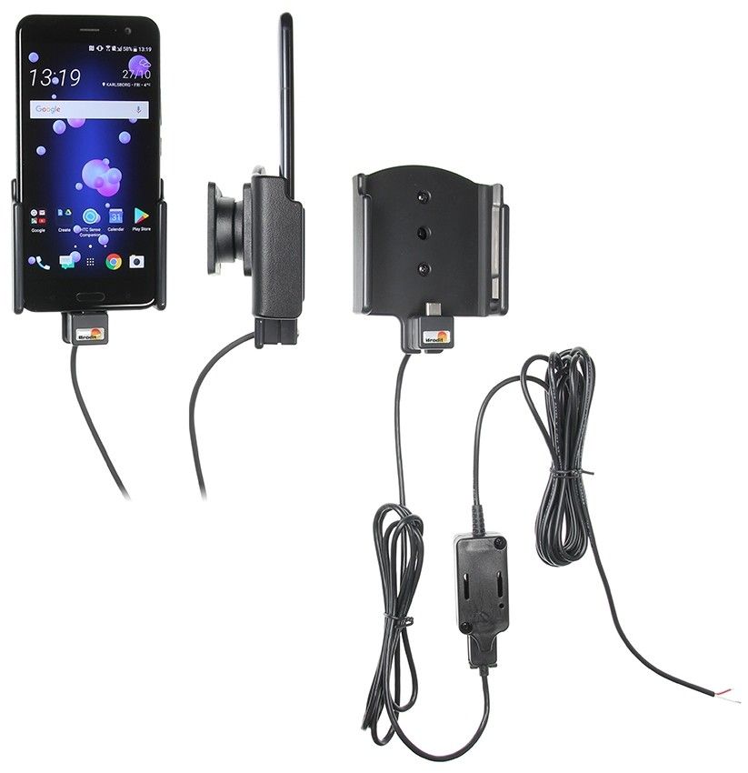 Brodit houder/lader HTC U11 - fixed instal