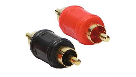 Audio adapter 2x RCA M - 2x RCA M rood en zwart