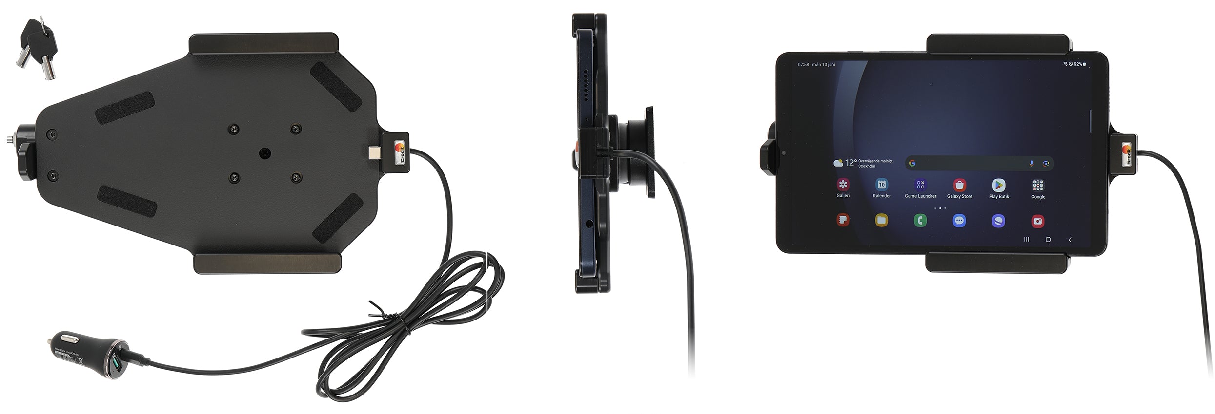 Brodit Houder met Slot 735399 - Tablethouder Samsung Galaxy Tab A9 / Galaxy Tab A11 8.7