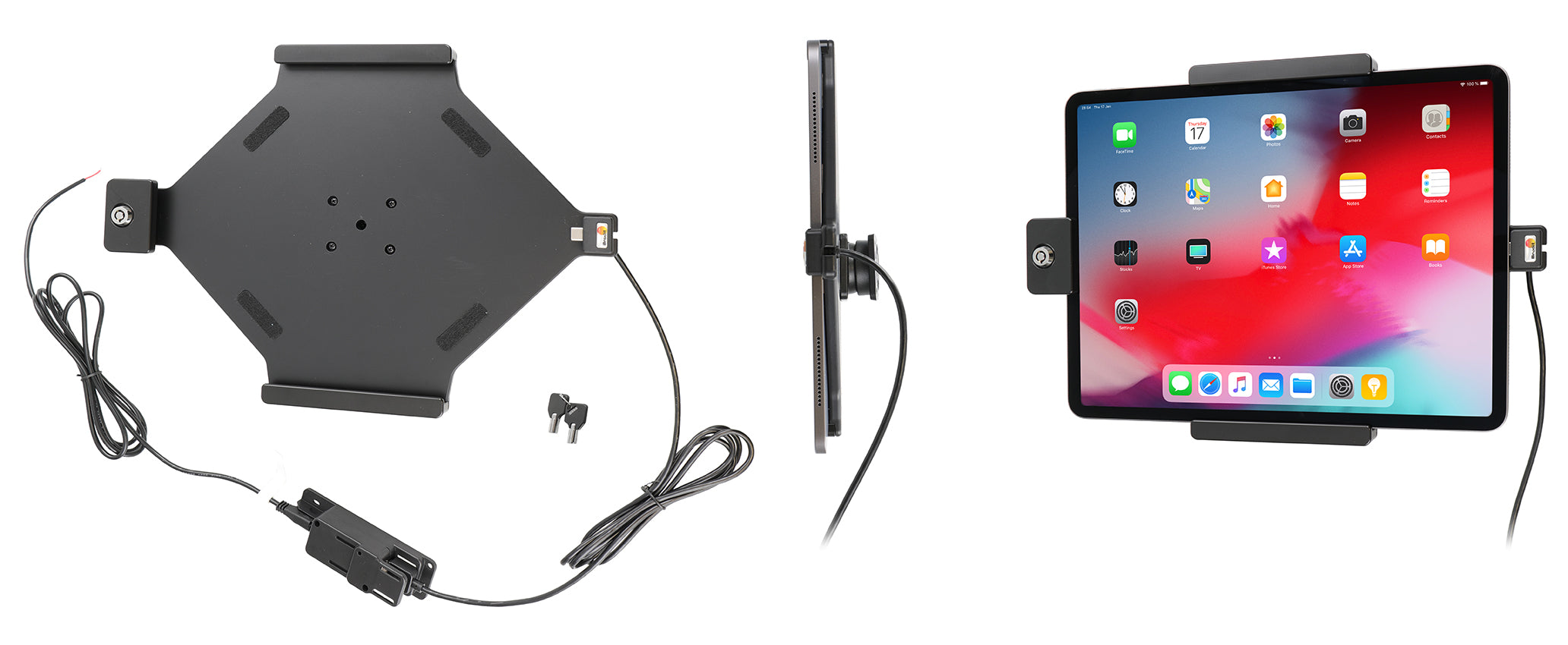 Brodit Houder met Slot 736095 - Tablethouder Apple iPad Pro 13 / iPad Pro 12.9 2020 / iPad Pro 12,9 2018 / iPad Air 13 2025 M3 / iPad Air 13 2024