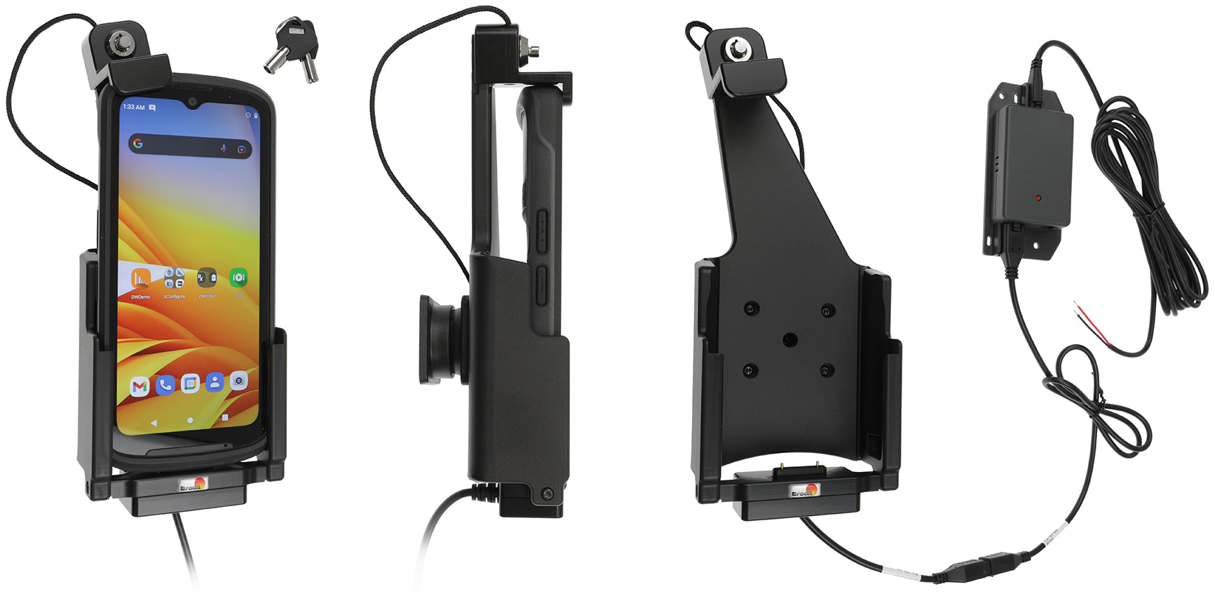 Holder with key-lock 736355