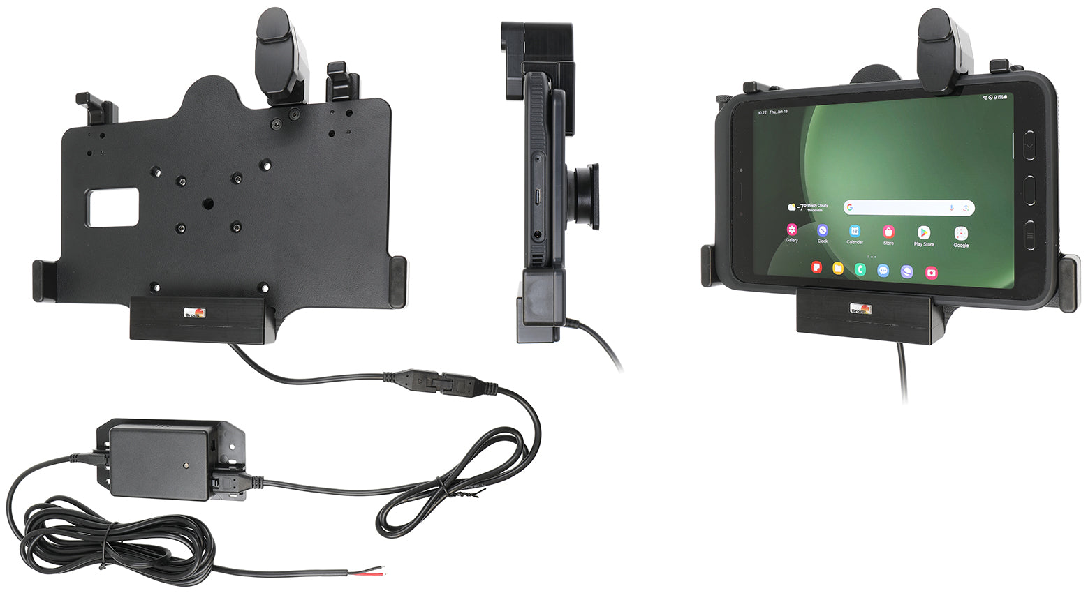 Brodit Houder met Slot 747386 - Tablethouder Samsung Galaxy Tab Active 5 / Galaxy Tab Active 3