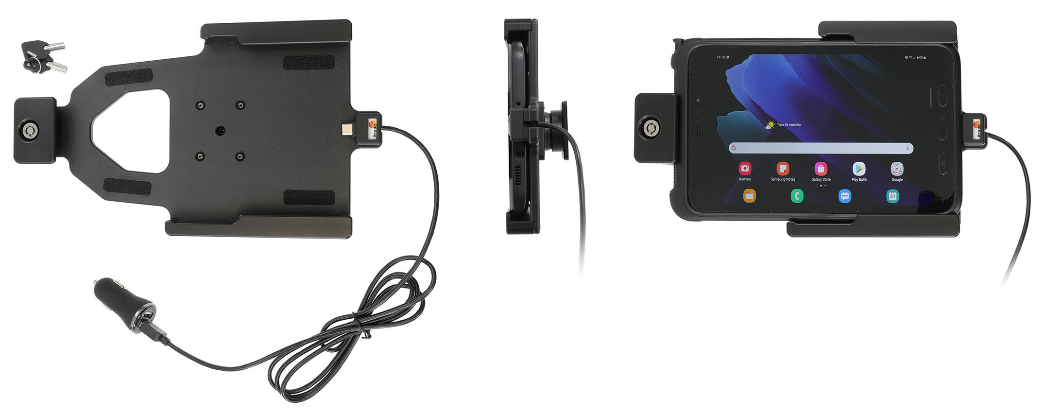 Brodit Houder met Slot 752002 - Tablethouder Samsung Galaxy Tab Active 3 / Galaxy Tab Active 2