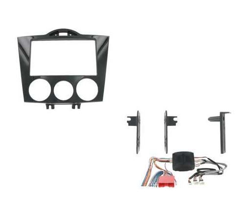 2-DIN frame Mazda RX-8 04-08 met amp retention piano zwart
