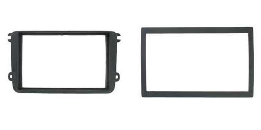 2-DIN frame Skoda VW Golf 5-6 T5 08-15 zwart