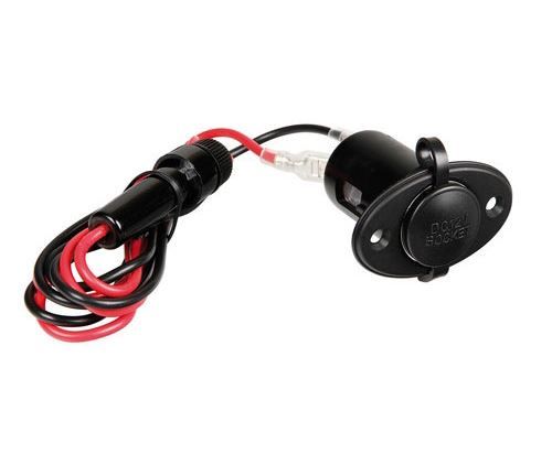 Lader 12/24V inbouw sig plug mini F 8A afdekkap 0.9m
