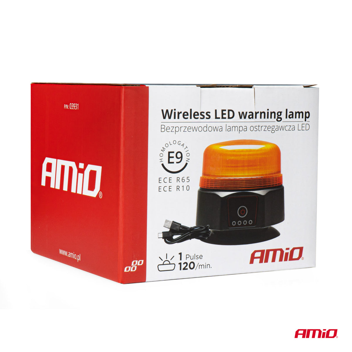 Draadloze LED-waarschuwingslamp R65/R10 12/24V AMiO 03931 - AMiO 03931 - productafbeelding 7