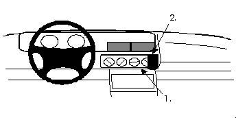 Proclip Renault Safrane 93-01 Angled mount