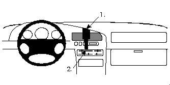 Proclip Mazda 323 95-97 Center mount ONLY sedan