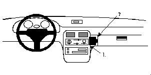 Proclip Kia Sportage 95-98 Angled mount