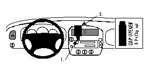 Proclip Ford Explorer 95-01 Center mount-European radio