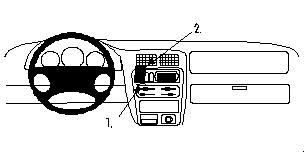 Proclip Mazda 323 F 97-97 Center mount