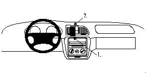 Proclip Daewoo Nubira 97-99 Center mount