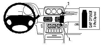 Proclip Hyundai Galloper 97-03 (Mits) Angled mount