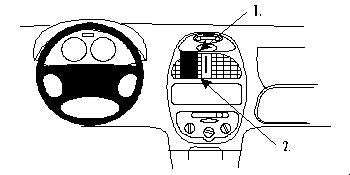 Brodit Proclip 852673 t.b.v. - Peugeot 206 - 1999-2008 - Brodit Center mount