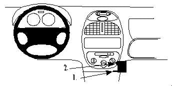 Brodit Proclip 852675 t.b.v. - Peugeot 206 - 1999-2008 - Brodit Angled mount