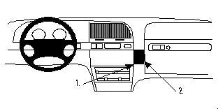 Brodit Proclip 852683 t.b.v. - Citroen Xantia II - 1998-2004 - Brodit Angled mount