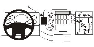 Brodit Proclip 852686 t.b.v. - Mercedes Benz Atego - 1998-2007 - Brodit Center mount