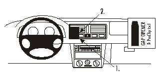 Brodit Proclip 852692 t.b.v. - Volkswagen Bora - 1999-2005 - Brodit Center mount
