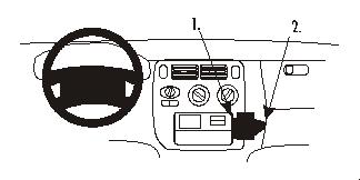 Brodit Proclip 852698 t.b.v. - Honda Logo - Honda HR-V - 1999-2007 - Brodit Angled mount